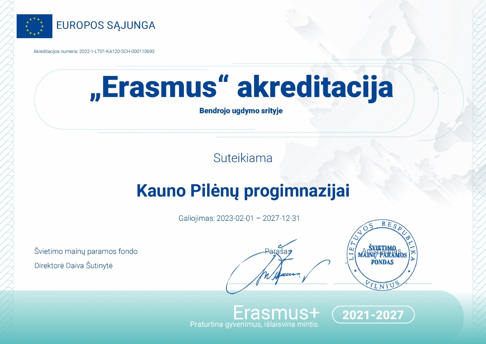 Erasmus akredituota